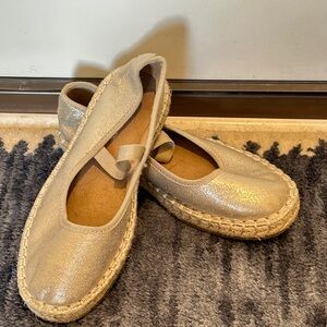 2/$15 - Girls' Glitter Espadrille Ballet Flats in Champagne